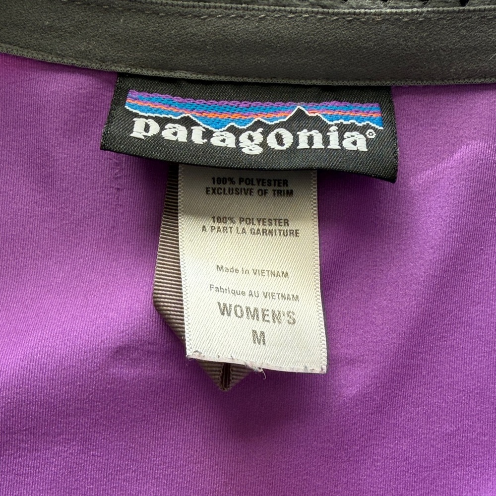 Patagonia Women's Polartec Base Layer Purple and Gray Jacket Size medium - Picture 9 of 11